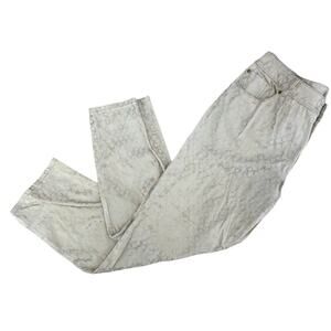 Chico's Platinum Women's Slim Leg Ankle Jeans Sz 0.5/S/6 Tan Thistle Snakeskin